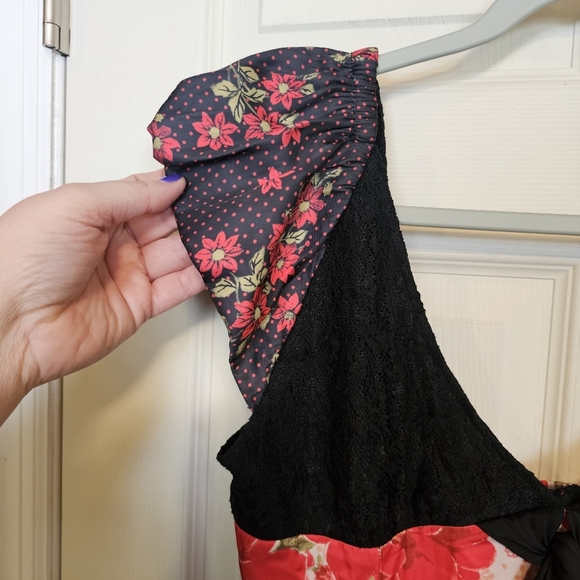 Free People Aurora Floral Puff Sleeve Girly Whimsigoth Babydoll Dress - Picture 5 of 7